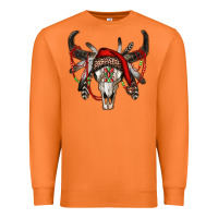 Carrot Western Christmas Bull Skull Premium Sweatshirt - RanaPortraitStore