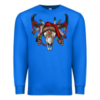 True Royal Western Christmas Bull Skull Premium Sweatshirt - RanaPortraitStore