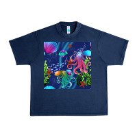 Navy undersea Urban Heavy Tee - BundleAndBundleShop