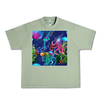 Oil Green undersea Urban Heavy Tee - BundleAndBundleShop