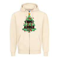 Sandshell oh come let us adore him christmas tree Zipper Hoodie - MaliasSmallBusiness