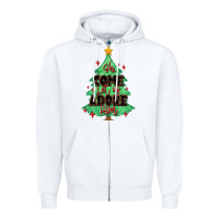 White oh come let us adore him christmas tree Zipper Hoodie - MaliasSmallBusiness