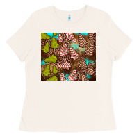 Bone little debbie tree cakes leopard turquoise Ladies Tee - JahusDesignShop