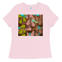 Bubblegum Pink little debbie tree cakes leopard turquoise Ladies Tee - JahusDesignShop