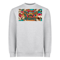 Heather Grey bus driver school bus cowhide license plate Heavyweight Sweatshirt - Artiststas