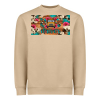Mushroom bus driver school bus cowhide license plate Heavyweight Sweatshirt - Artiststas