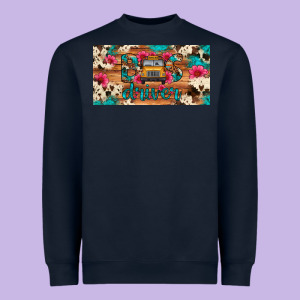 Bus Driver School Bus Cowhide License Plate Heavyweight Sweatshirt Designed By Artiststas