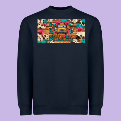 Bus Driver School Bus Cowhide License Plate Heavyweight Sweatshirt Designed By Artiststas