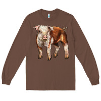 Chestnut Baby Hereford Pig Long Sleeve Tee - LillyAllenDesigns