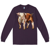 Plum Baby Hereford Pig Long Sleeve Tee - LillyAllenDesigns
