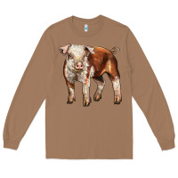 Toasted Coconut Baby Hereford Pig Long Sleeve Tee - LillyAllenDesigns