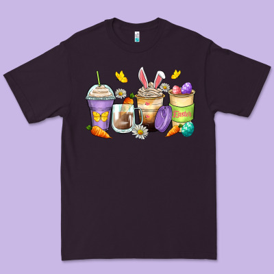 Easter Day Coffee Cups Premium Tee Designed By Zillion Design Studio