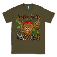Army Green Just a Little Moody Classic Tee - CowhideDigitalArt