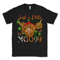 Black Just a Little Moody Classic Tee - CowhideDigitalArt