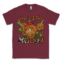 Burgundy Just a Little Moody Classic Tee - CowhideDigitalArt