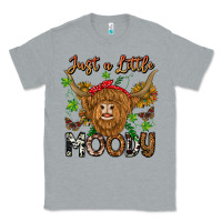 Heather Grey Just a Little Moody Classic Tee - CowhideDigitalArt