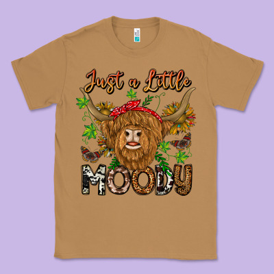 Just A Little Moody Classic Tee Designed By Cowhidedigitalart
