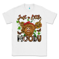 White Just a Little Moody Classic Tee - CowhideDigitalArt