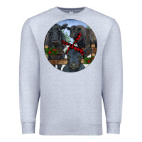 Heather Grey Black Angus Family Premium Sweatshirt - RanaPortraitStore