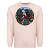 Pale Pink Black Angus Family Premium Sweatshirt - RanaPortraitStore