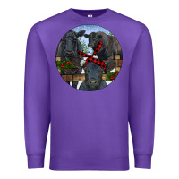 Purple Black Angus Family Premium Sweatshirt - RanaPortraitStore