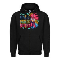 Black yall aint right with chicken Zipper Hoodie - NancyCooperArtShop