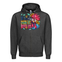 Charcoal Heather yall aint right with chicken Zipper Hoodie - NancyCooperArtShop