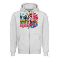 Dove Grey yall aint right with chicken Zipper Hoodie - NancyCooperArtShop
