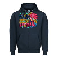 Navy yall aint right with chicken Zipper Hoodie - NancyCooperArtShop