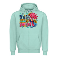 Seafoam yall aint right with chicken Zipper Hoodie - NancyCooperArtShop