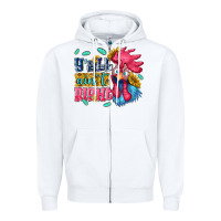 White yall aint right with chicken Zipper Hoodie - NancyCooperArtShop