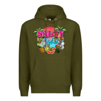 Army Green Salty vibes summer Premium Hoodie - NancyCooperArtShop