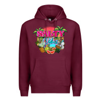 Burgundy Salty vibes summer Premium Hoodie - NancyCooperArtShop