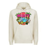 Oatmeal Heather Salty vibes summer Premium Hoodie - NancyCooperArtShop