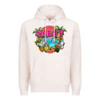 Pale Pink Salty vibes summer Premium Hoodie - NancyCooperArtShop