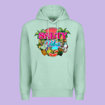 Salty Vibes Summer Premium Hoodie Designed By Nancycooperartshop