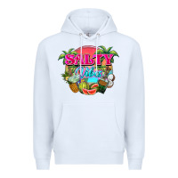 White Salty vibes summer Premium Hoodie - NancyCooperArtShop