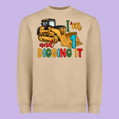 I'm 1 And Digging It Heavyweight Sweatshirt Designed By Artiststas