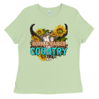 Matcha born and raised country tbw Ladies Tee - texasbilliewilder