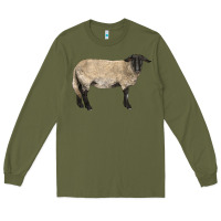 Army Green Suffolk Sheep Long Sleeve Tee - LillyAllenDesigns