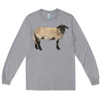 Heather Grey Suffolk Sheep Long Sleeve Tee - LillyAllenDesigns