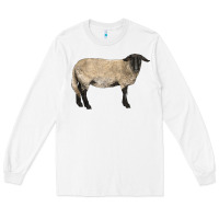 White Suffolk Sheep Long Sleeve Tee - LillyAllenDesigns