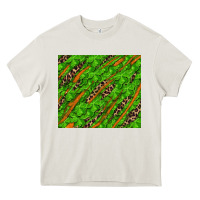 Cream distressed shamrock and leopard Heavy Core Tee - RanaPortraitStore