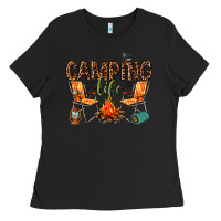 Black camping life Ladies Tee - texasbilliewilder