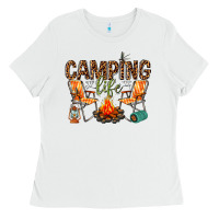White camping life Ladies Tee - texasbilliewilder