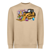 Mushroom easter bulldozer bunny egg leopard Heavyweight Sweatshirt - Artiststas