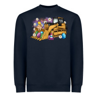 Easter Bulldozer Bunny Egg Leopard Heavyweight Sweatshirt | Teevron
