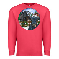 Cardinal Black Angus Cattle and Calf Christmas Premium Sweatshirt - RanaPortraitStore