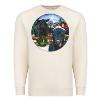Sandshell Black Angus Cattle and Calf Christmas Premium Sweatshirt - RanaPortraitStore