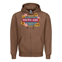 Chestnut welcome to the fabulous happy girl avenue Zipper Hoodie - MaliasSmallBusiness